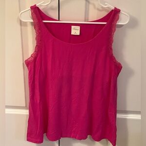 Soma Cool nights sleep tank with shelf bra sz SM &  MED pink.